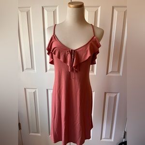 Forever 21 Adjustable Strappy Ruffle Top Mini Dress